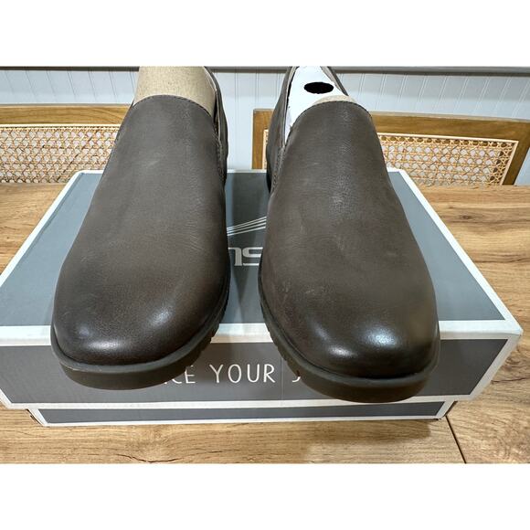 Dansko Linley Burnished Calf Grey Slip Ons Leather Sz 9.5/10 US NIB Arch Support - Picture 6 of 15